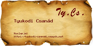 Tyukodi Csanád névjegykártya